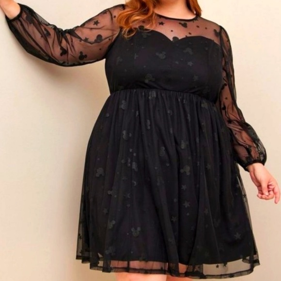 Torrid Disney Mickey Mesh Glitter Dress - Picture 1 of 7